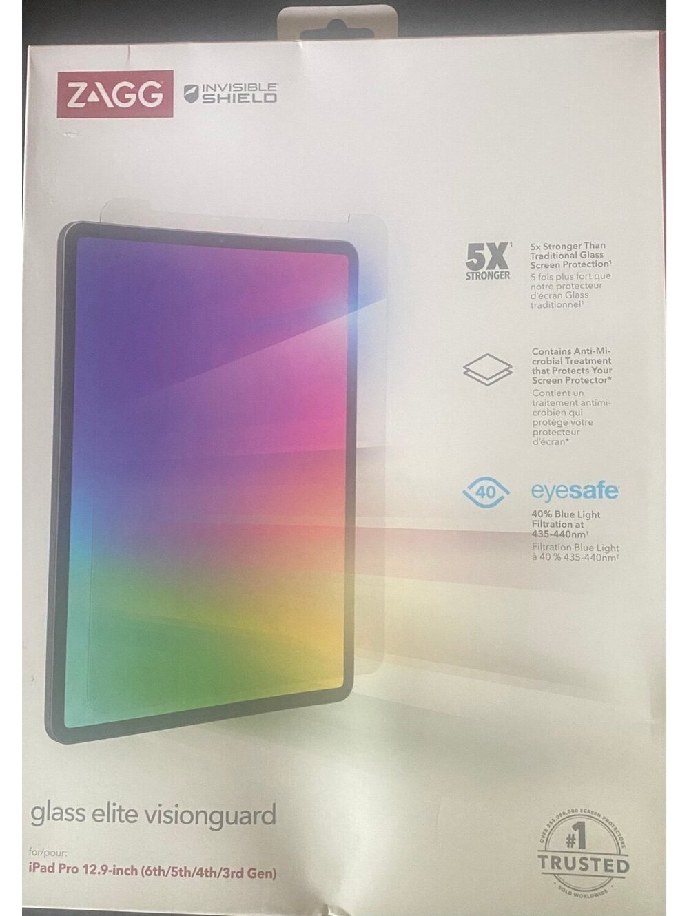 Zagg Invisible Shield Glass Elite Vision Guard for Apple iPad Pro 12.9 inch